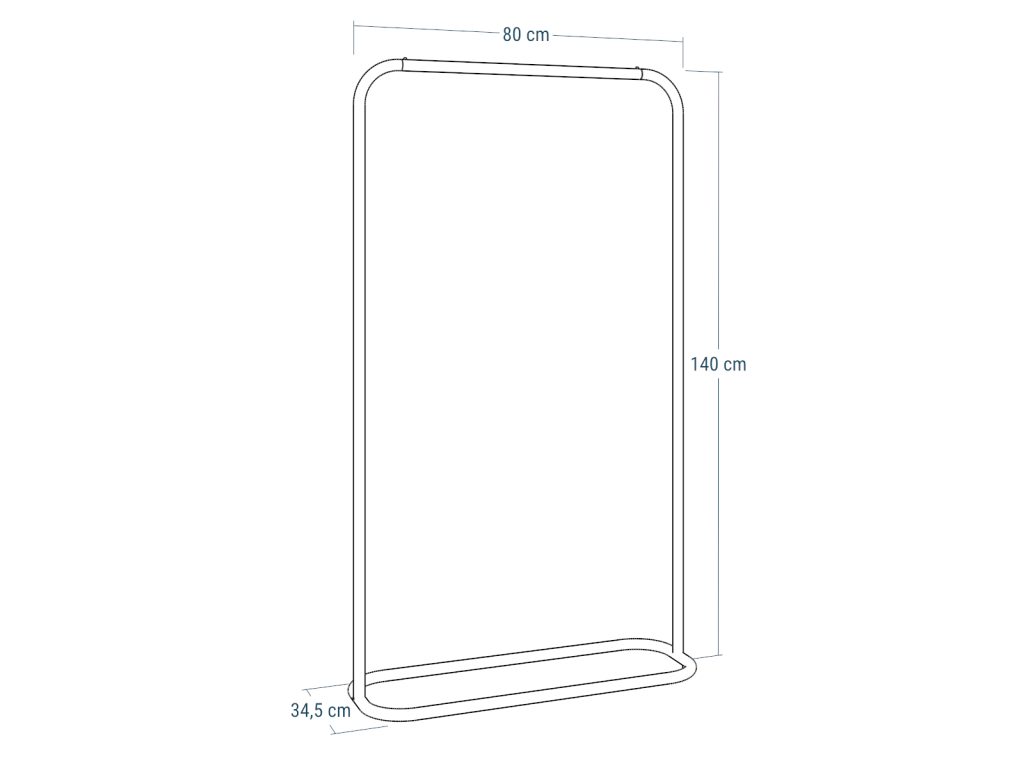 Wieszak na ubrania stojący Minimal 80 cm - obrazek 4