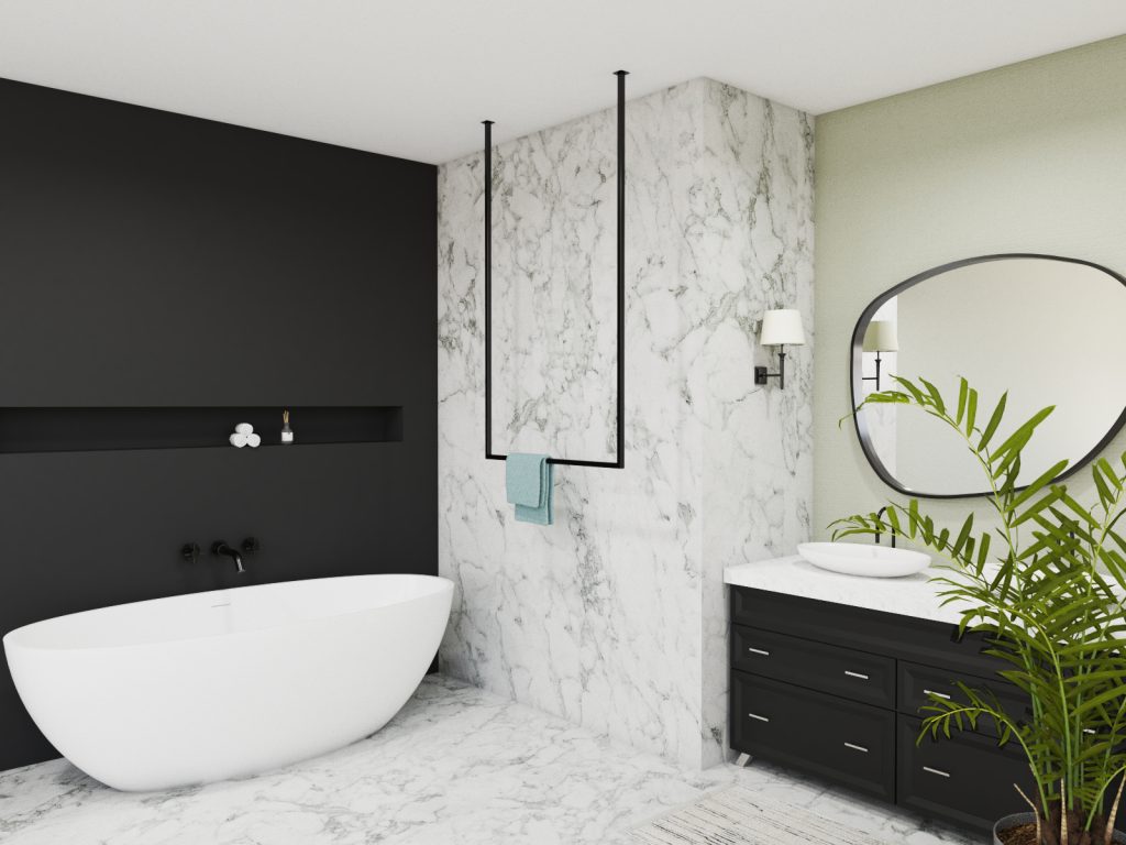 Wieszak na ręczniki sufitowy Long pojedynczy L - obrazek 3