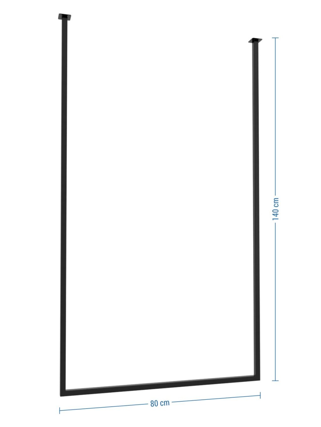 Wieszak na ręczniki sufitowy Long pojedynczy L - obrazek 4