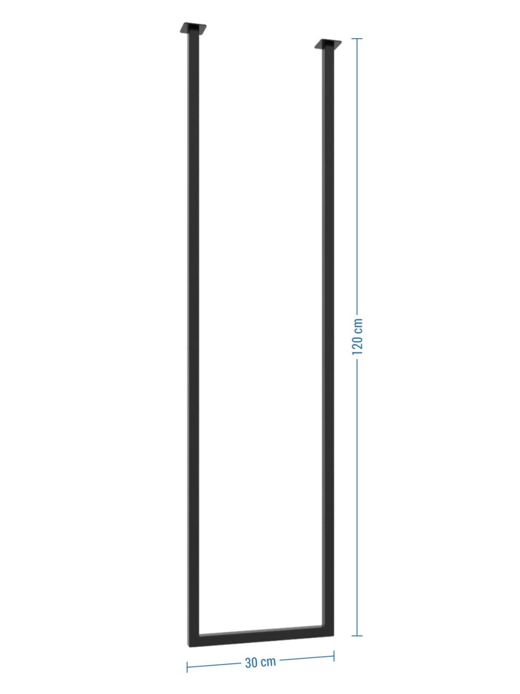 Wieszak na ręczniki sufitowy metalowy pojedynczy XS - obrazek 3