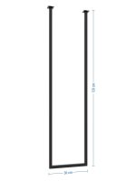 Wieszak na ręczniki sufitowy metalowy pojedynczy XS - obrazek 3