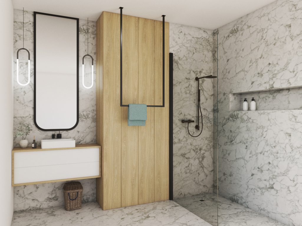 Wieszak na ręczniki sufitowy metalowy pojedynczy M - obrazek 3