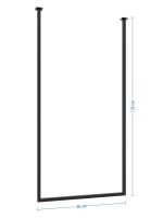 Wieszak na ręczniki sufitowy metalowy pojedynczy M - obrazek 4