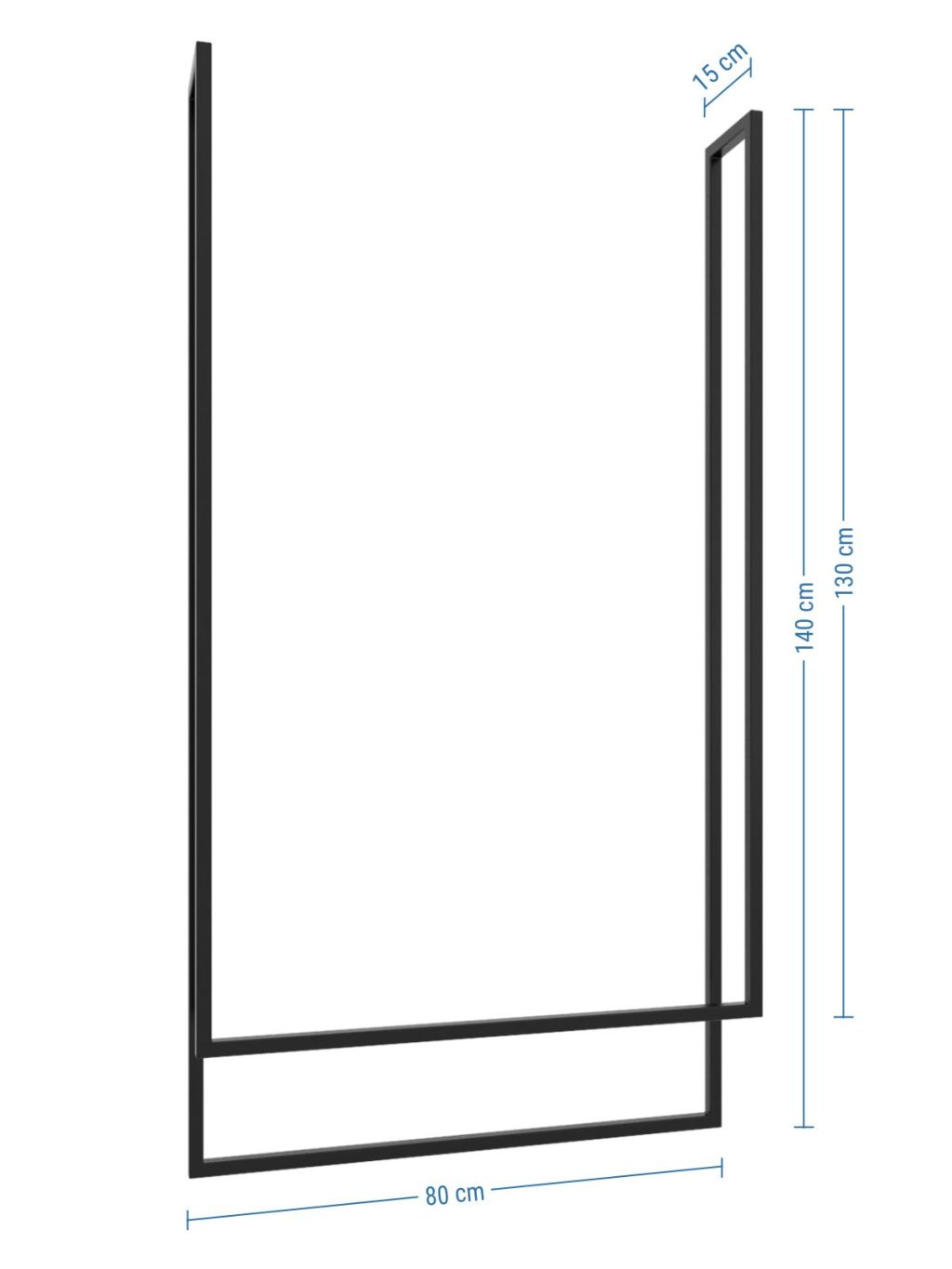 Wieszak na ręczniki sufitowy Long podwójny L - obrazek 4