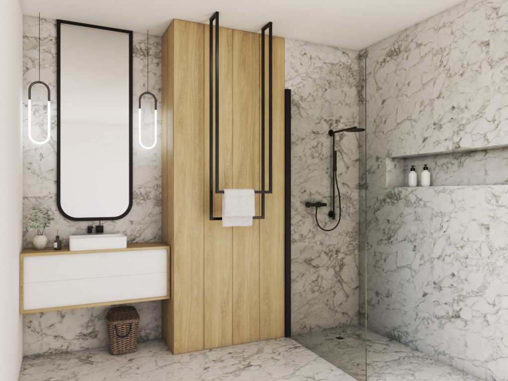 Wieszak na ręczniki sufitowy Long podwójny S - obrazek 3