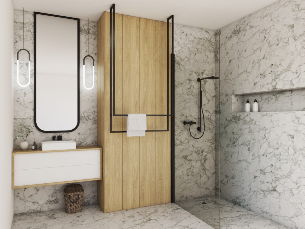 Wieszak na ręczniki sufitowy Long podwójny L - obrazek 3