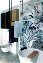 Wieszak na ręczniki sufitowy metalowy podwójny M - obrazek 4