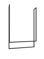 Wieszak na ręczniki sufitowy metalowy podwójny L - obrazek 2