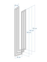 Wieszak na ręczniki sufitowy potrójny Long stal nierdzewna chrom XS - obrazek 5