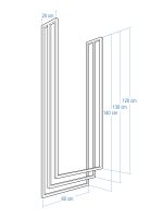 Wieszak na ręczniki sufitowy Long potrójny M - obrazek 4