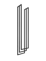 Wieszak na ręczniki sufitowy Long potrójny XS - obrazek 2