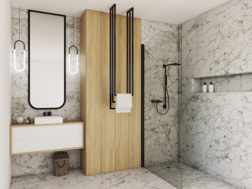 Wieszak na ręczniki sufitowy Long potrójny XS - obrazek 3