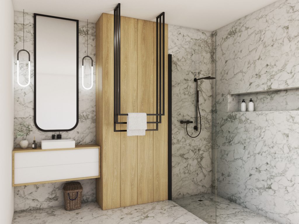 Wieszak na ręczniki sufitowy Long potrójny M - obrazek 3