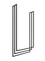 Wieszak na ręczniki sufitowy Long potrójny L - obrazek 2