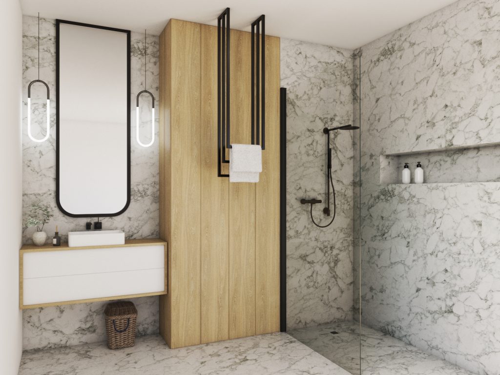 Wieszak na ręczniki sufitowy potrójny XS - obrazek 3