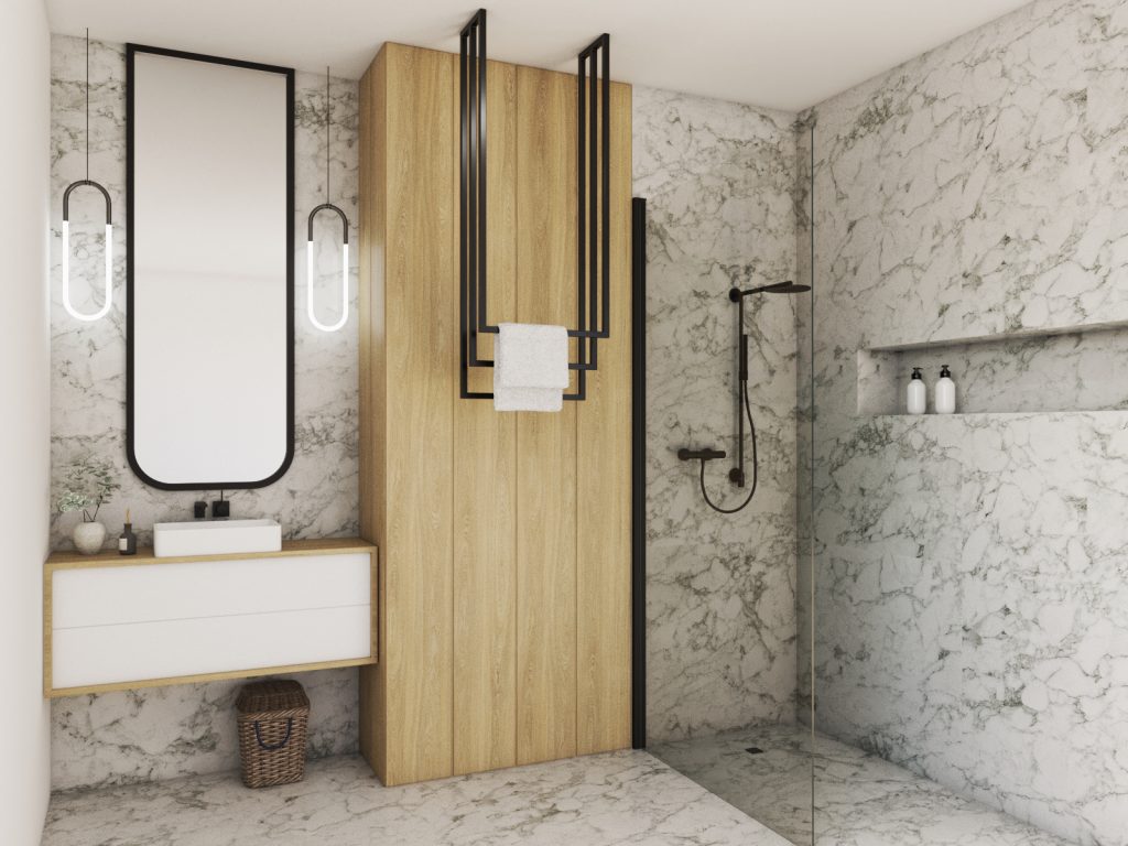 Wieszak na ręczniki sufitowy potrójny S - obrazek 3