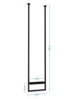 Wieszak na ręczniki sufitowy Long z półką XS - obrazek 4