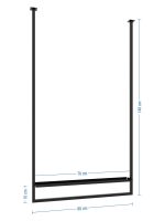 Wieszak na ręczniki sufitowy Long z półką L - obrazek 4