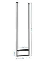 Wieszak na ręczniki sufitowy z półką XS - obrazek 4