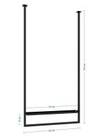 Wieszak na ręczniki sufitowy z półką M - obrazek 4