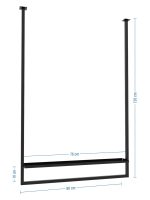 Wieszak na ręczniki sufitowy z półką L - obrazek 4