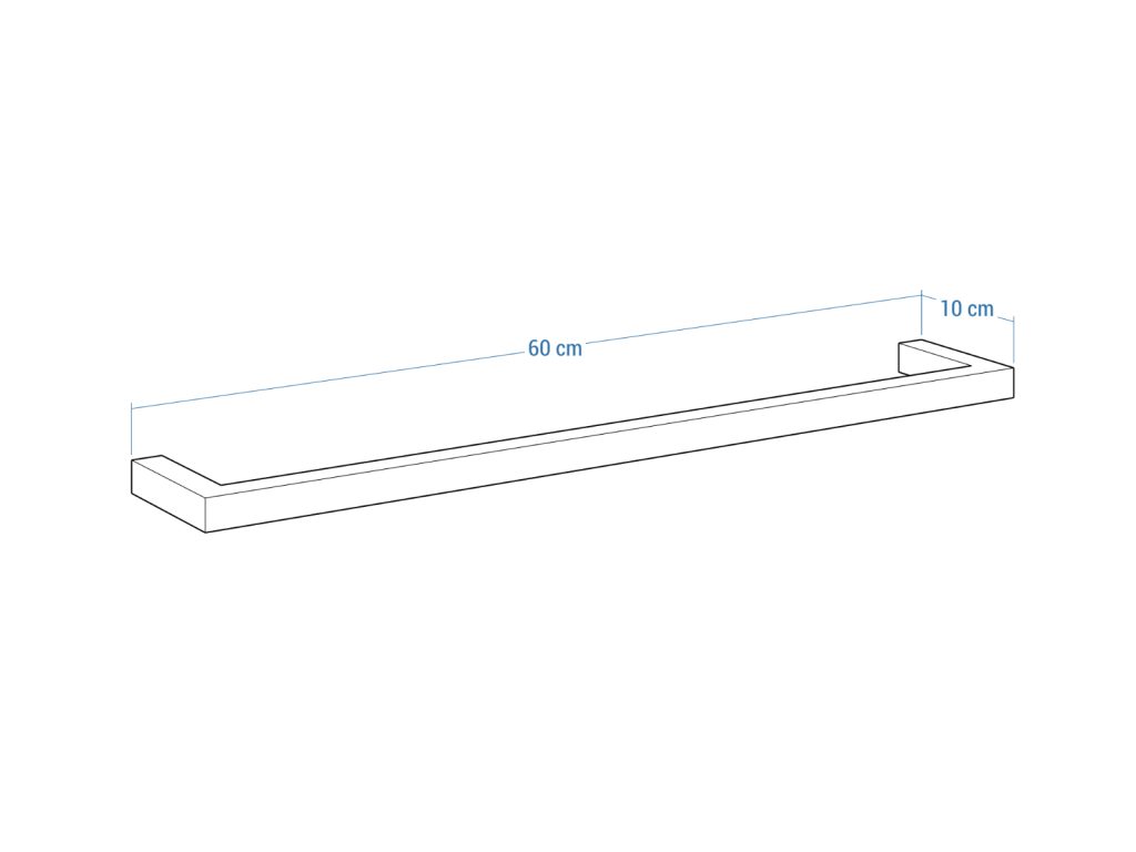 Wieszak na ręczniki ścienny pojedynczy M - obrazek 4