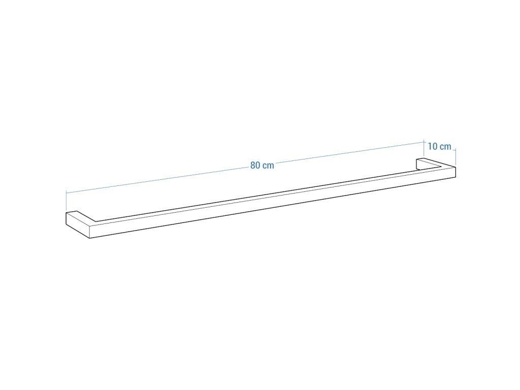 Wieszak na ręczniki ścienny pojedynczy L - obrazek 4