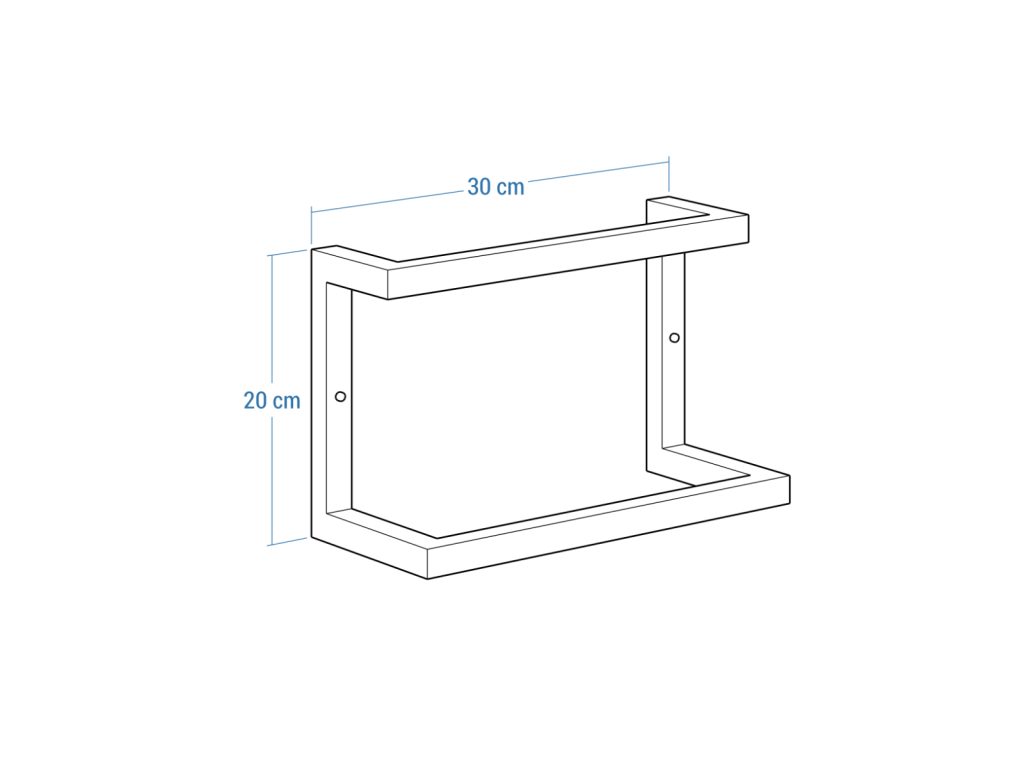 Wieszak na ręczniki ścienny podwójny XS - obrazek 4