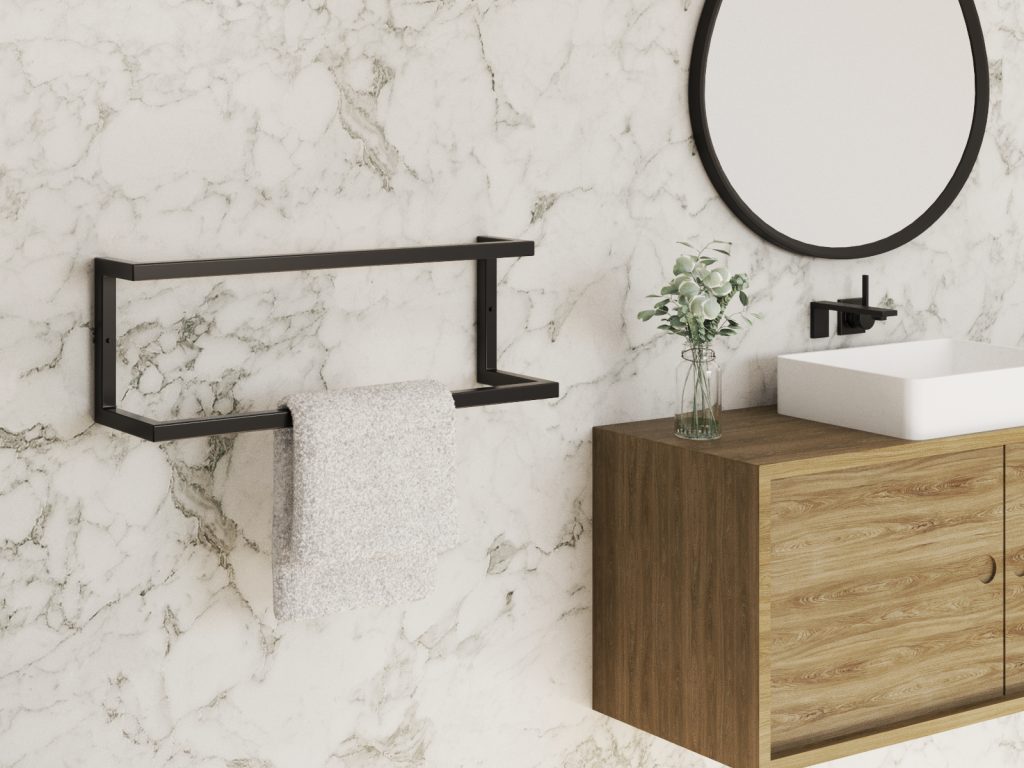 Wieszak na ręczniki ścienny podwójny M - obrazek 3