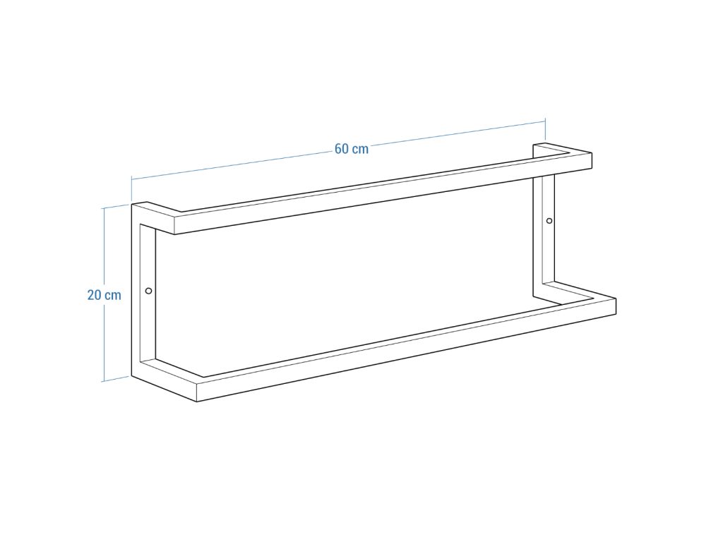 Wieszak na ręczniki ścienny podwójny M - obrazek 4