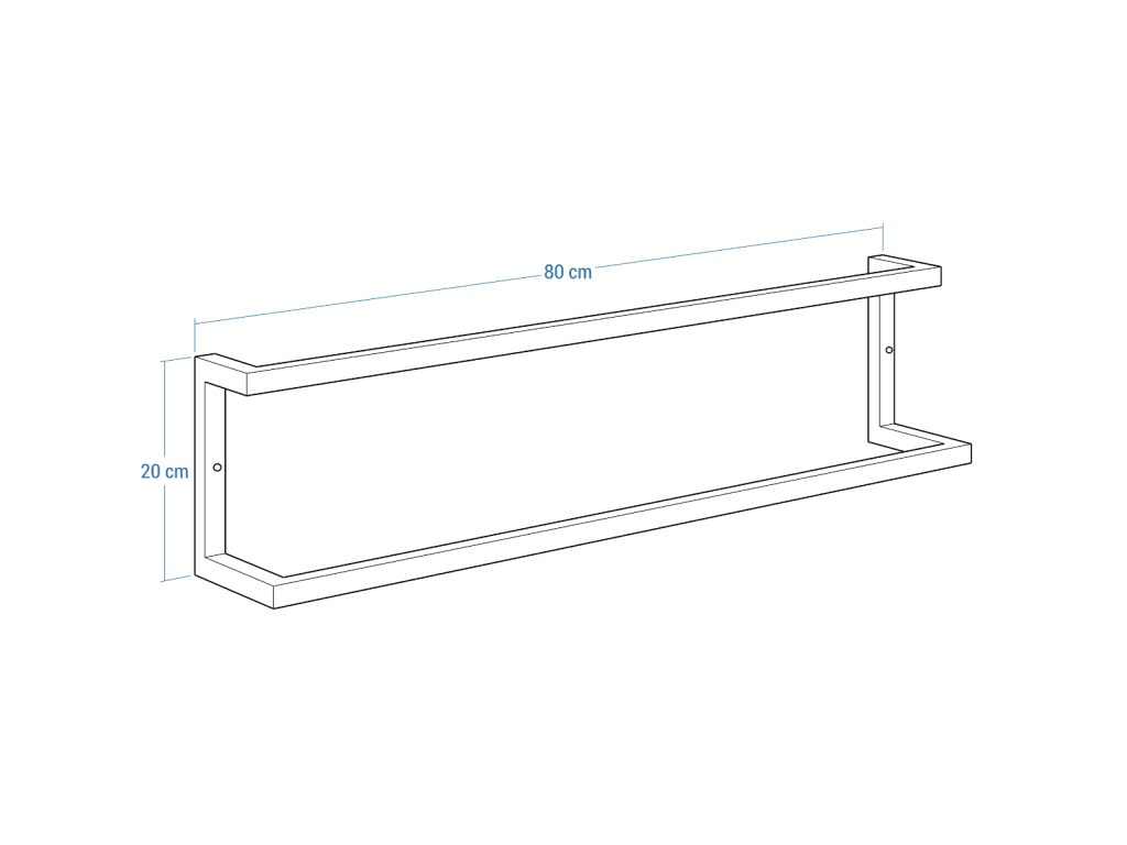 Wieszak na ręczniki ścienny podwójny L - obrazek 4