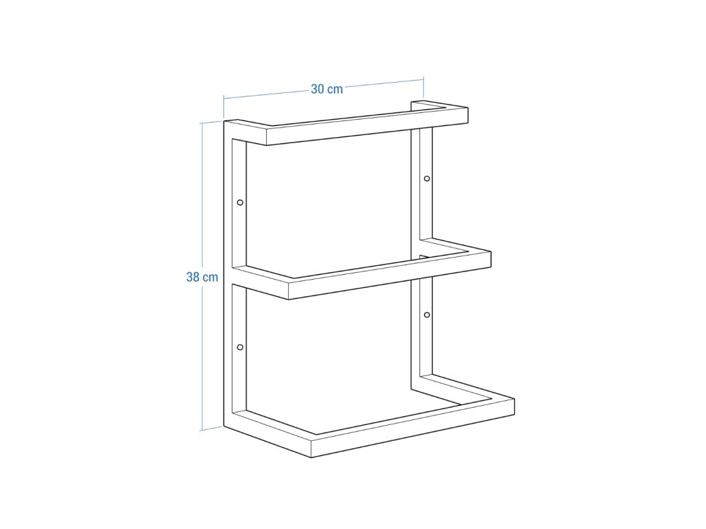 Wieszak na ręczniki ścienny potrójny XS - obrazek 4
