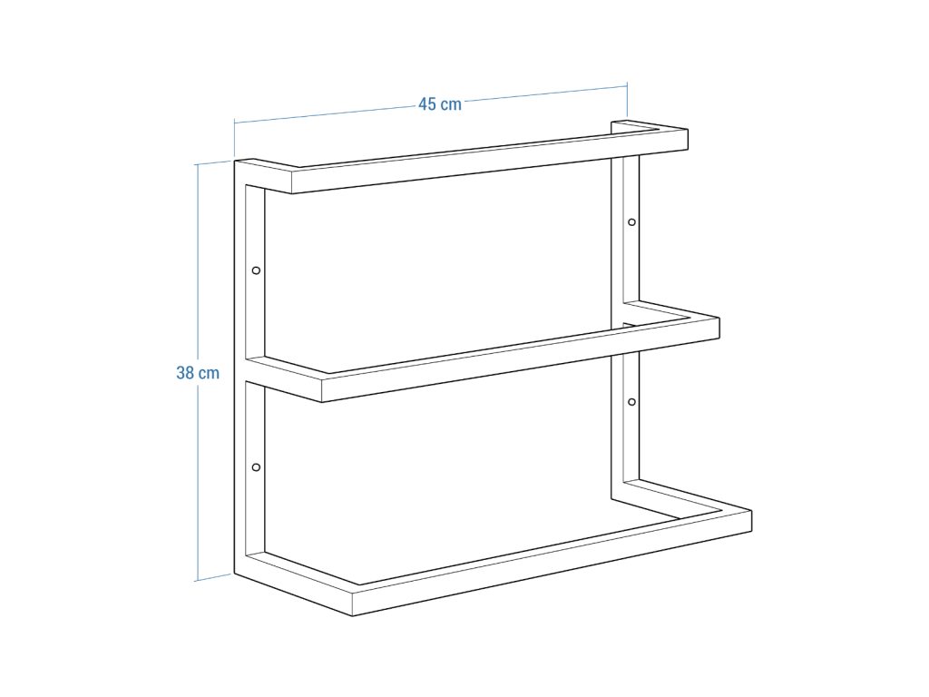 Wieszak na ręczniki ścienny potrójny S - obrazek 4