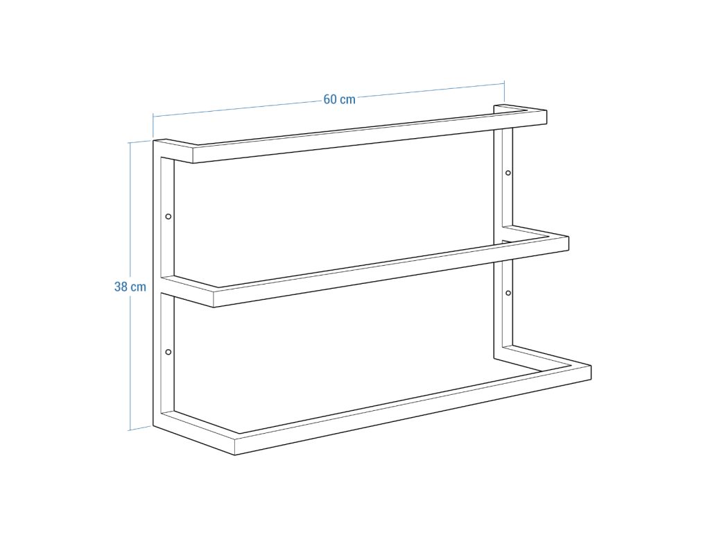 Wieszak na ręczniki ścienny potrójny M - obrazek 4