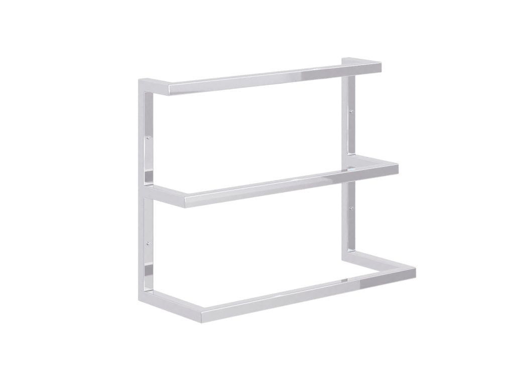 Wieszak na ręczniki ścienny potrójny stal nierdzewna chrom S - obrazek 2