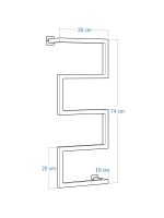 Wieszak na ręczniki ścienny loftowy Long XS - obrazek 4