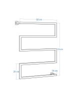 Wieszak na ręczniki ścienny loftowy Long M - obrazek 4