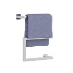 Wieszak na ręczniki ścienny loftowy stal nierdzewna chrom XS