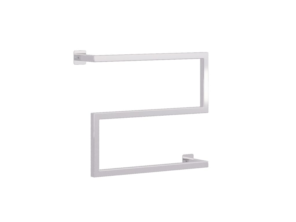 Wieszak na ręczniki ścienny loftowy stal nierdzewna chrom S - obrazek 2