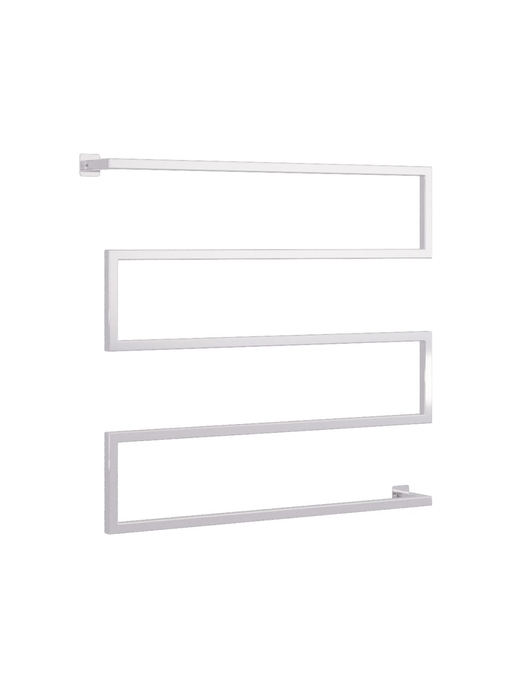 Wieszak na ręczniki ścienny loftowy Long stal nierdzewna chrom L - obrazek 2