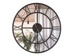 Zegar z lustrem ścienny metalowy Roma Loft 100 cm