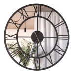 Zegar z lustrem ścienny metalowy Roma Loft 100 cm