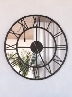 Zegar z lustrem ścienny metalowy Roma Loft 100 cm - obrazek 4