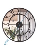 Zegar z lustrem ścienny metalowy Roma Loft 100 cm - obrazek 3