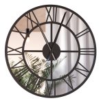 Zegar z lustrem ścienny metalowy Roma Loft 70 cm