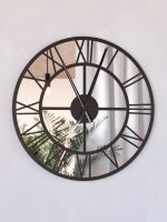 Zegar z lustrem ścienny metalowy Roma Loft 70 cm - obrazek 4