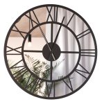 Zegar z lustrem ścienny metalowy Roma Loft 80 cm