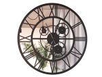 Zegar z lustrem ścienny metalowy Loft z trybami 100 cm