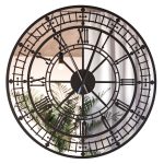 Zegar z lustrem ścienny metalowy Big Ben 90 cm