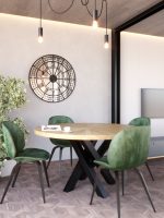 Zegar z lustrem ścienny metalowy Big Ben 90 cm - obrazek 2